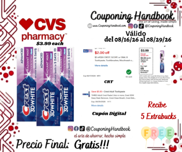 03 Crest 3D White Fluoride Anticavity Whitening Toothpaste, Radiant Mint, 2.4 OZ Gratis