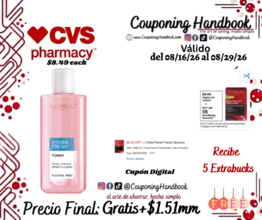 L’Oreal Paris HydraFresh Toner Gratis mas Ganancia