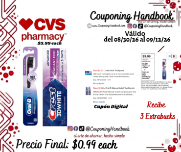 Productos Crest toothpaste y/o Oral B Toothabrush por $0.99