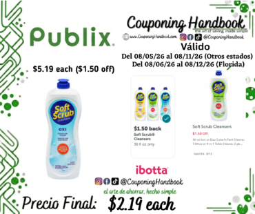 Soft scrub Oxi Cleanser 36 oz por $2.19