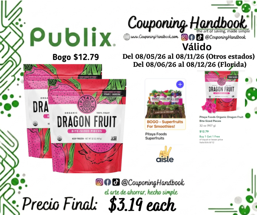 Pitaya Foods Organic Dragon Fruit Bite-Sized Pieces por $3.19