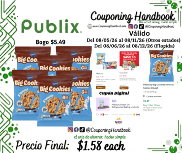 Pillsbury Big Cookies S’mores Cookie Dough por $1.58