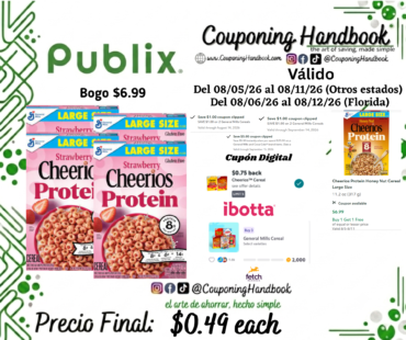 Cheerios Protein Strawberry Cereal Large Size 11.2 oz  por $0.12