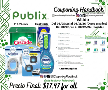 05 Productos de Household por $17.97