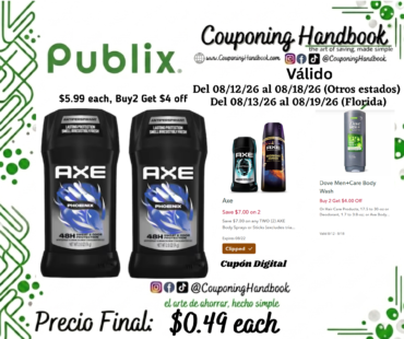 AXE Antiperspirant For Men Phoenix 2.6 oz por $0.49