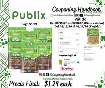 Nature Valley Protein Granola, Oats & Dark Chocolate por $1.29