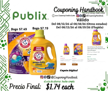 Productos Arm & Hammer Detergent por $1.74