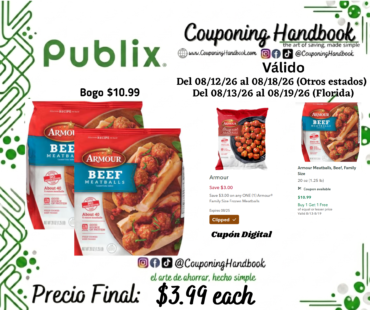 Armour Meatballs, Beef, Family Size por $3.99