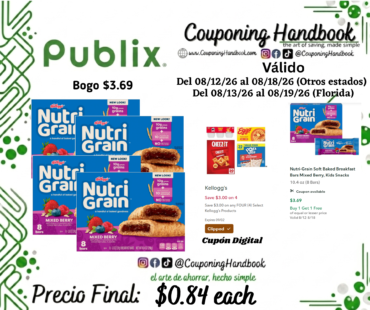 Nutri-Grain Soft Baked Breakfast Bars Mixed Berry, Kids Snacks por $0.84