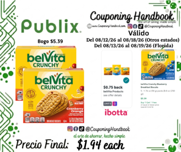 belVita belVita Cranberry Orange Breakfast Biscuits, 5 Packs por $1.94