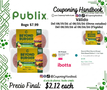 Beyond Meat Beyond Burger Plant-Based Patties 2 – 4 oz Trays por $2.12