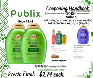 OGX Shampoo, Clarifying Strength +, Rosemary Mint por $2.74