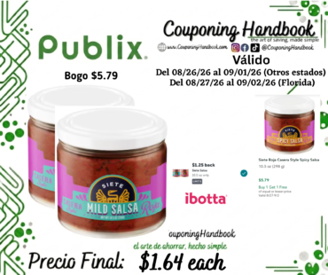 Siete Mild Casera Style Roja Salsa 10.5 oz por $1.64