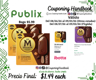 Magnum Ice Cream Bars Double Caramel 9.13 oz por $1.49