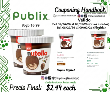Nutella Ferrero Ice Cream por $2.49