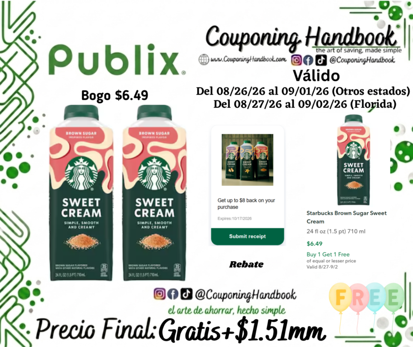 02 Starbucks Brown Sugar Sweet Cream Gratis