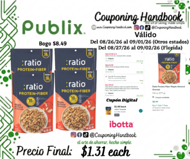 Ratio Protein Fiber Maple Almond Granola por $1.31