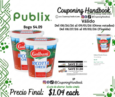 Galbani Ricotta Cheese por $1.04