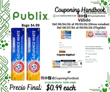 Arm & Hammer Advance White Toothpaste, Clean Mint por $0.99