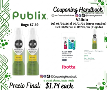 STEM Mosquito + Tick Repellent por $1.74