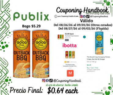 The Good Crisp Company Potato Crisps, Outback BBQ por $0.64