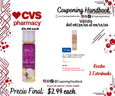 So…? Unique Fragrance Body Mist, Vanilla Candy, 5.1 OZ por $2.99