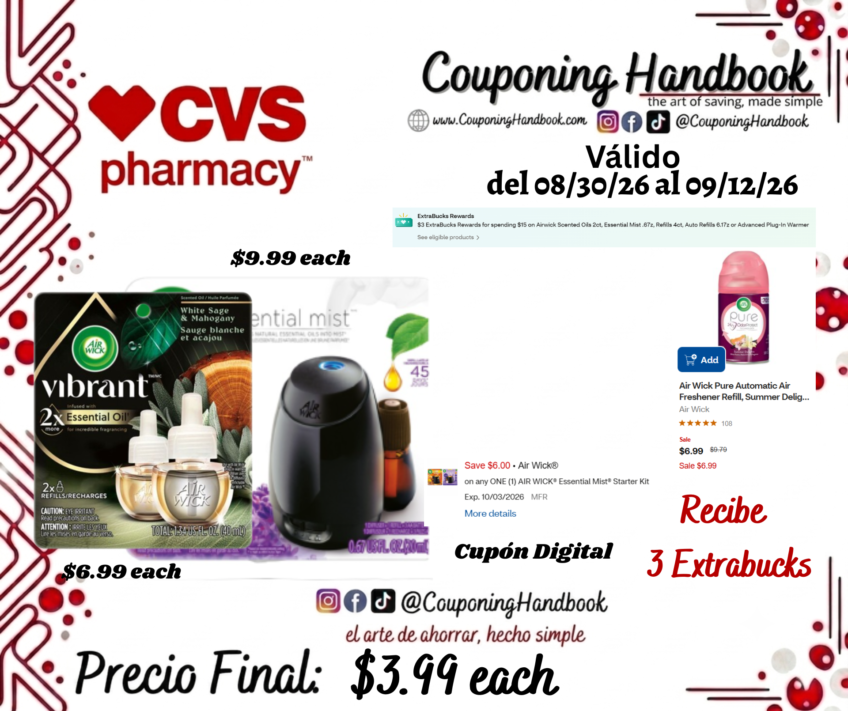 Productos Air Wick por $3.99