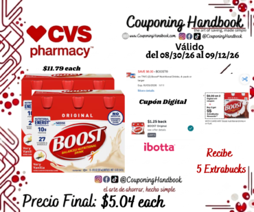 BOOST Original Nutritional Drink, Very Vanilla, 6 Count por $5.04