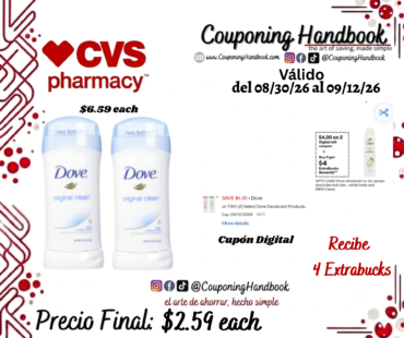 Dove All Day Antiperspirant & Deodorant Stick, Fresh, 2.6 OZ por $2.59