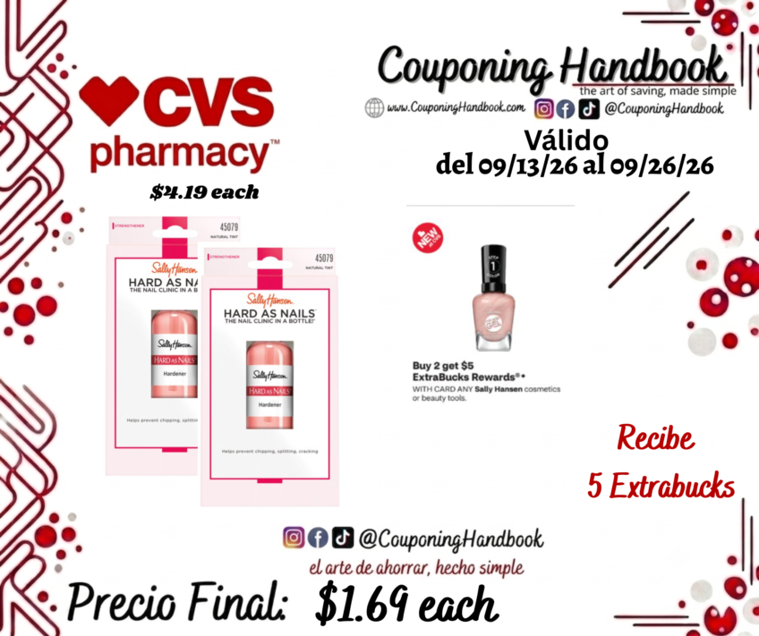 Sally Hansen Hard As Nails Natural Tint, 0.45 OZ por $1.69