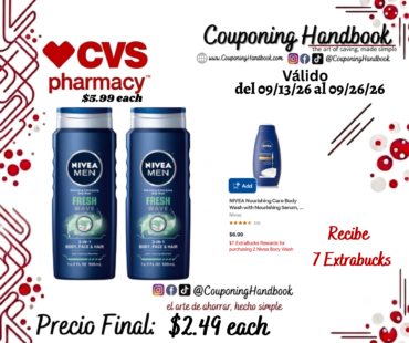 NIVEA MEN Body Wash, 16.9 OZ por $2.49