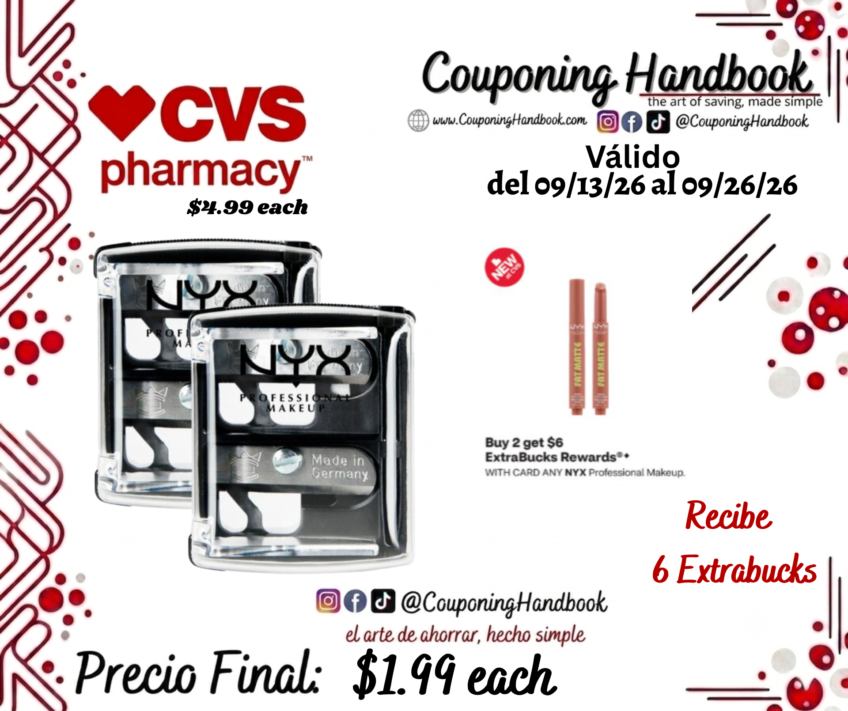 NYX Professional Makeup Sharpener por $1.99