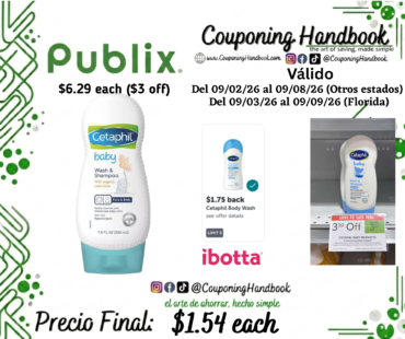 Cetaphil Baby Wash & Shampoo with Organic Calendula, 7.8 fl oz por $1.54