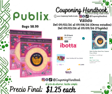 Siete Tortillas, Grain Free, Almond Flour por $1.25