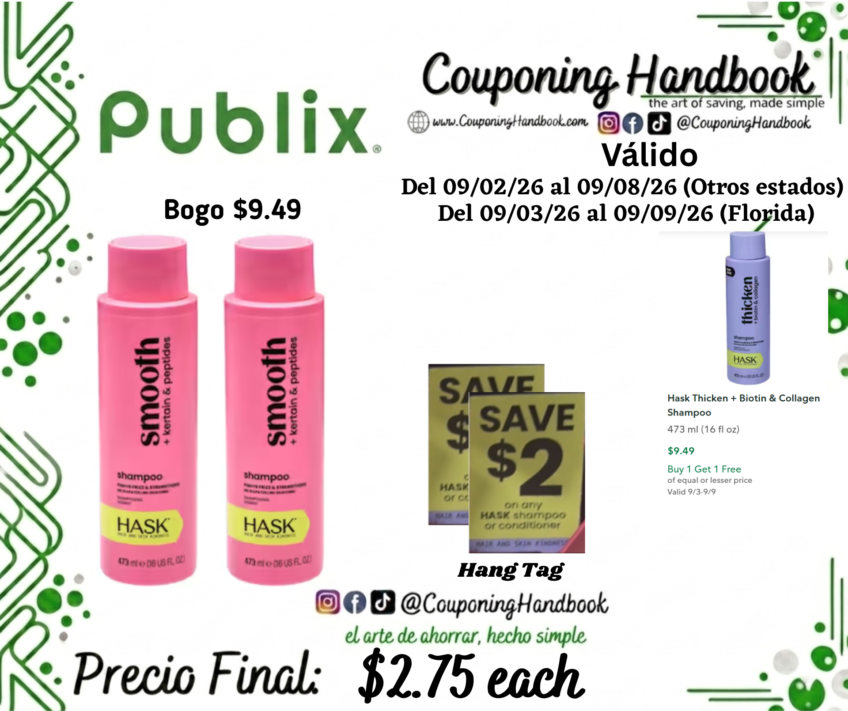 Hask Smooth + Keratin & Jojoba Oil Shampoo por $2.75