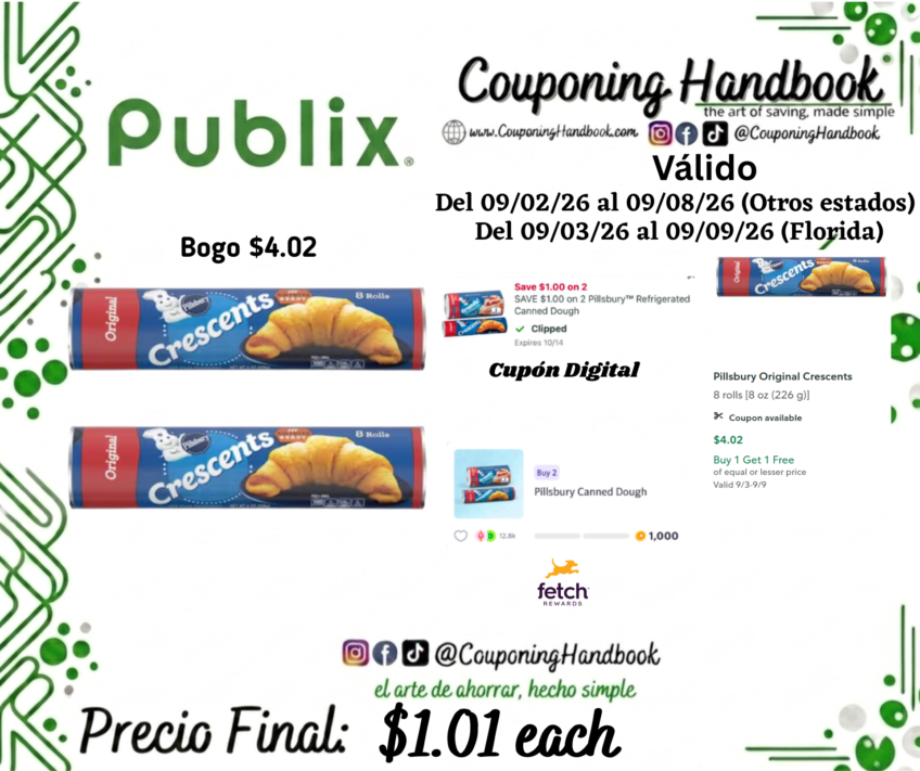 Pillsbury Original Crescents por $1.01