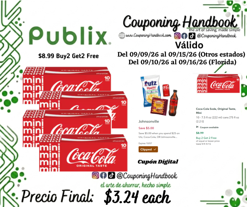 Coca-Cola Soda, Original Taste, Mini por $3.24