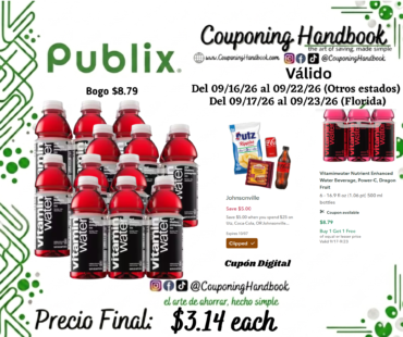 Vitaminwater Nutrient Enhanced Water Beverage por $3.14