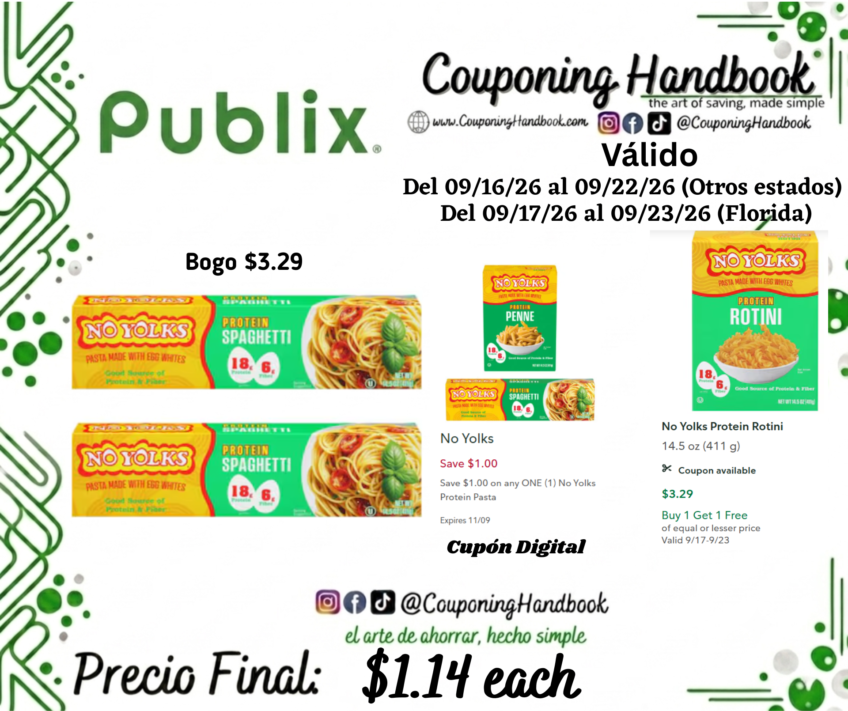 No Yolks Protein Spaghetti por $1.14