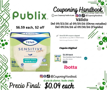Tena Intimates Pads, Moderate por $0.09