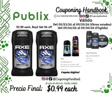 AXE Antiperspirant For Men Phoenix 2.6 oz por $0.99
