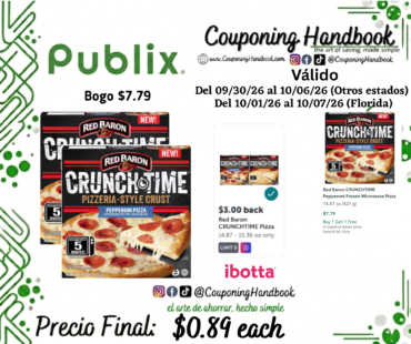 Red Baron CRUNCHTIME Pepperoni Frozen Microwave Pizza por $0.89