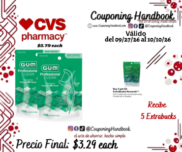 GUM Professional Clean Floss Picks, Fresh Mint, 150 CT por $3.29