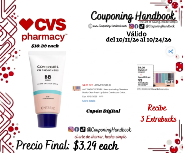 CoverGirl Smoothers SPF 21 Tinted Moisturizer BB Cream por $3.29