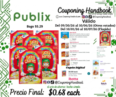 Lucky Charms Cereal por $0.68
