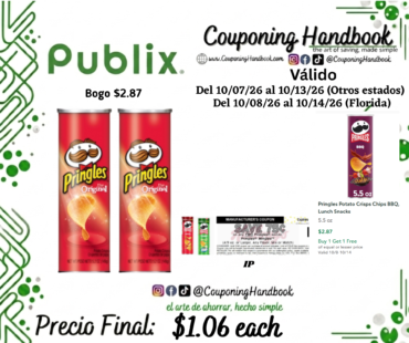 Pringles Potato Crisps Chips Original, Lunch Snacks por $1.06