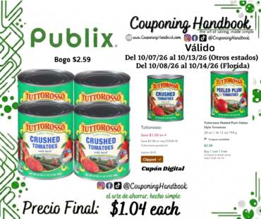 Tuttorosso Tomatoes, with Basil, Crushed por $1.04