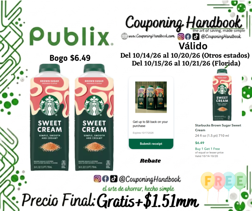 02 Starbucks Brown Sugar Sweet Cream Gratis