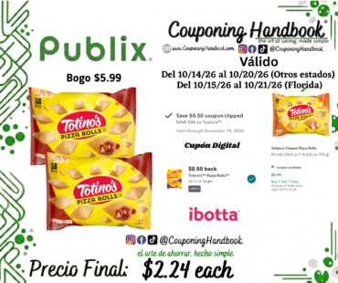 Totino’s Pepperoni/Bacon Pizza Rolls por $2.24