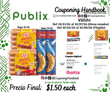 Oscar Mayer Classic Uncured Wieners Hot Dogs y/o Pillsbury Original Crescents por $1.50